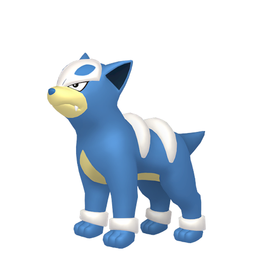 Houndour — duży render postaci w wariancie shiny