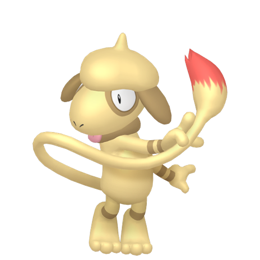 Smeargle — duży render postaci w wariancie shiny