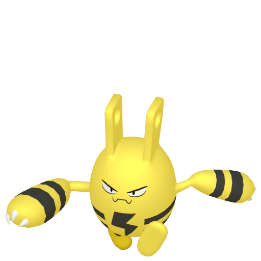Elekid — duży render postaci w wariancie shiny