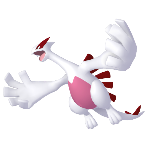 Lugia — duży render postaci w wariancie shiny