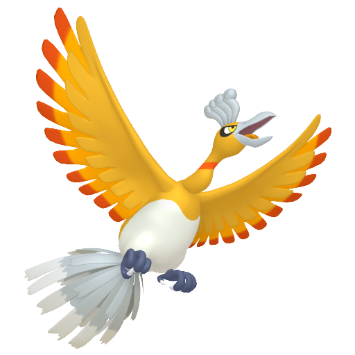 Ho-Oh — duży render postaci w wariancie shiny