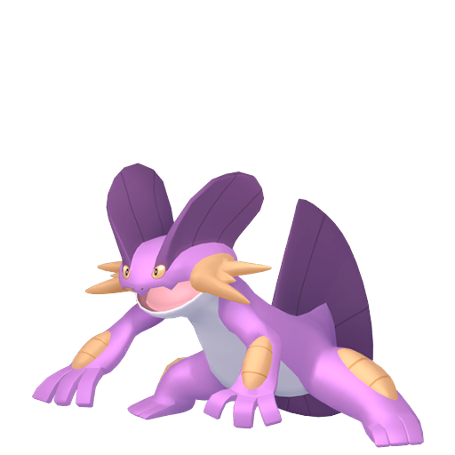 Swampert — duży render postaci w wariancie shiny