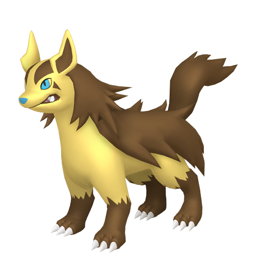 Mightyena — duży render postaci w wariancie shiny
