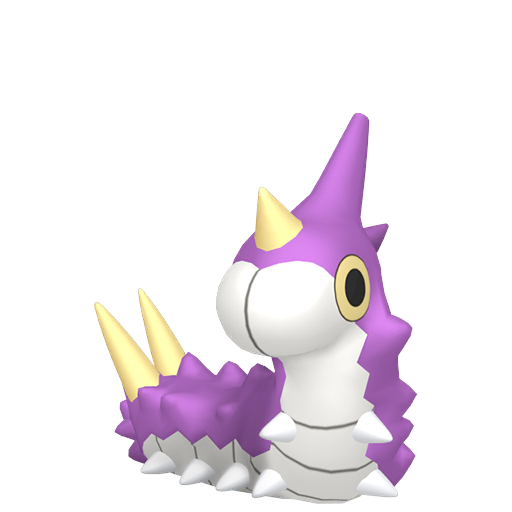Wurmple — duży render postaci w wariancie shiny