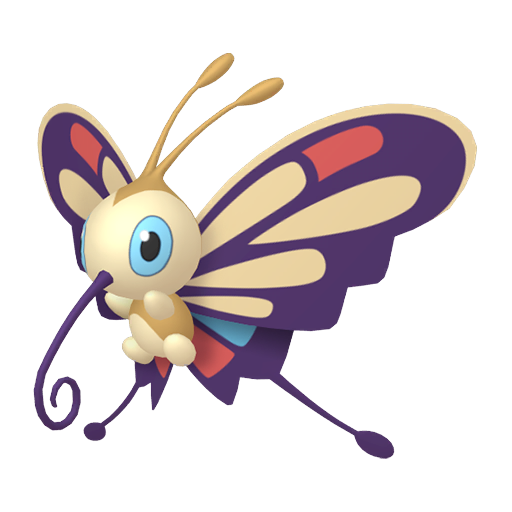 Beautifly — duży render postaci w wariancie shiny