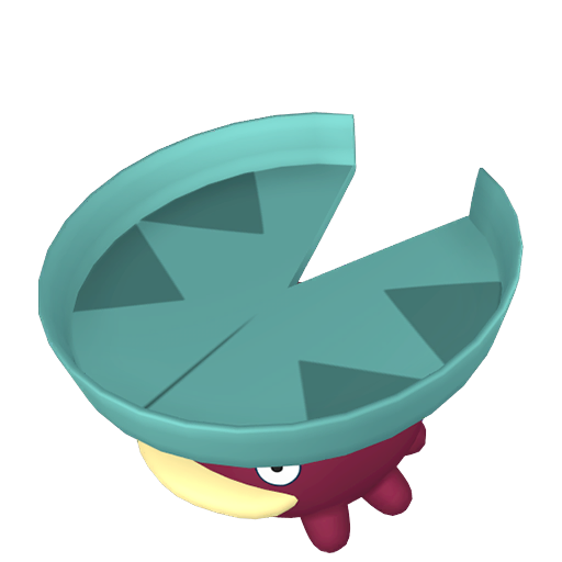 Lotad — duży render postaci w wariancie shiny