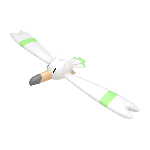 Wingull — duży render postaci w wariancie shiny