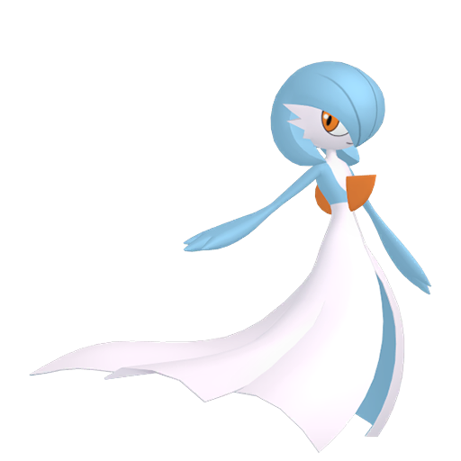 Gardevoir — duży render postaci w wariancie shiny