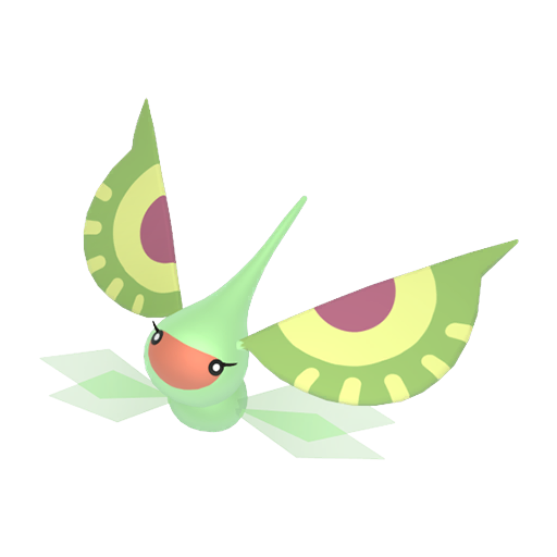 Masquerain — duży render postaci w wariancie shiny