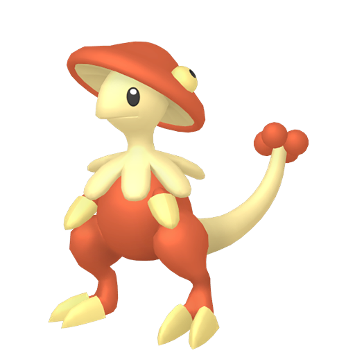 Breloom — duży render postaci w wariancie shiny