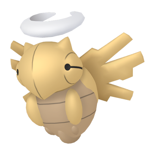 Shedinja — duży render postaci w wariancie shiny