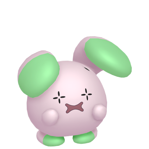 Whismur — duży render postaci w wariancie shiny