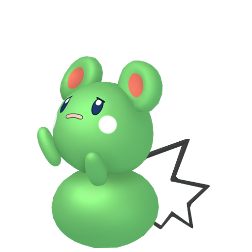 Azurill — duży render postaci w wariancie shiny