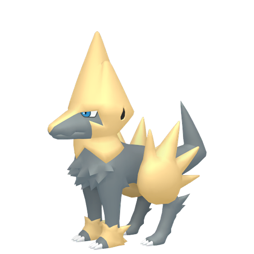 Manectric — duży render postaci w wariancie shiny
