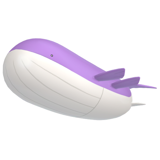 Wailord — duży render postaci w wariancie shiny