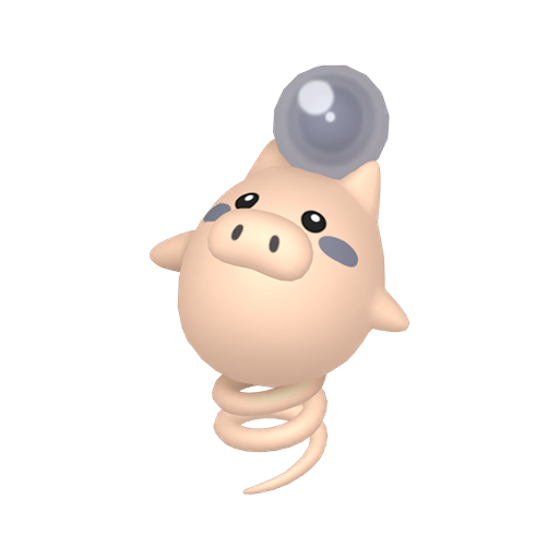 Spoink — duży render postaci w wariancie shiny