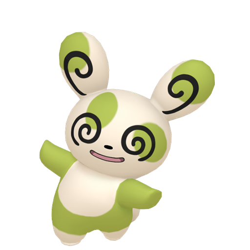 Spinda — duży render postaci w wariancie shiny