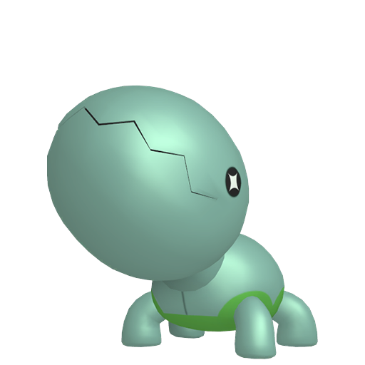 Trapinch — duży render postaci w wariancie shiny