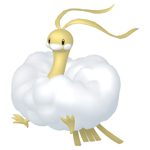 Altaria — duży render postaci w wariancie shiny
