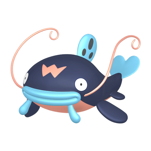 Whiscash — duży render postaci w wariancie shiny