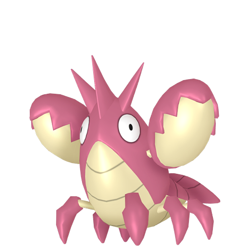 Corphish — duży render postaci w wariancie shiny