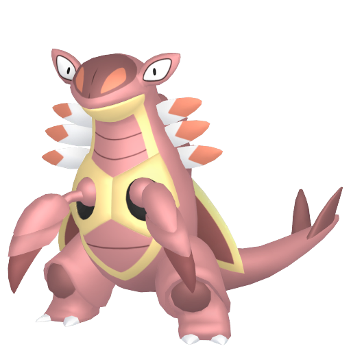 Armaldo — duży render postaci w wariancie shiny