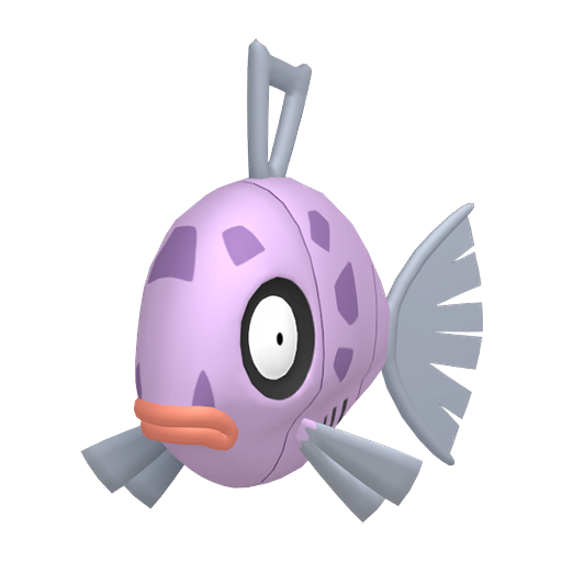Feebas — duży render postaci w wariancie shiny