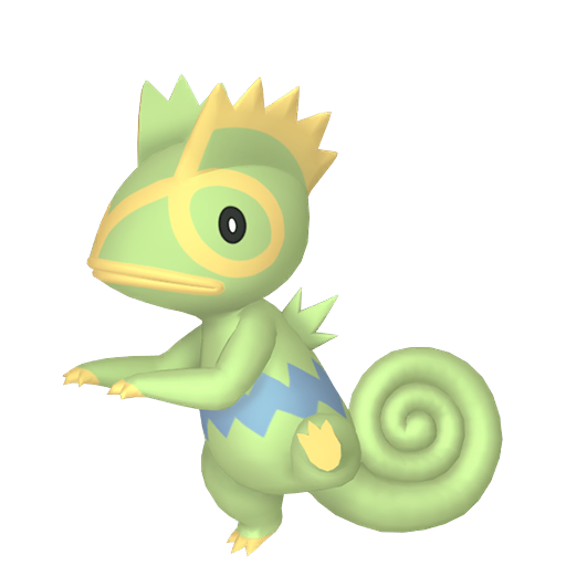 Kecleon — duży render postaci w wariancie shiny