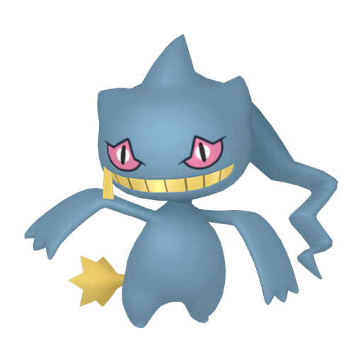 Banette — duży render postaci w wariancie shiny
