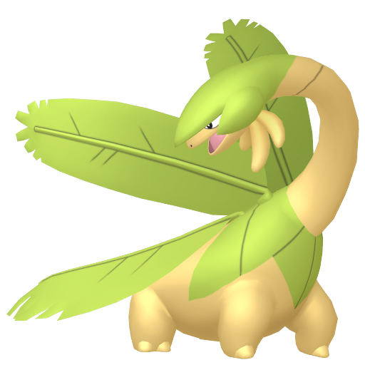 Tropius — duży render postaci w wariancie shiny