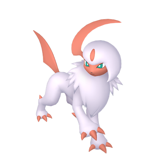 Absol — duży render postaci w wariancie shiny