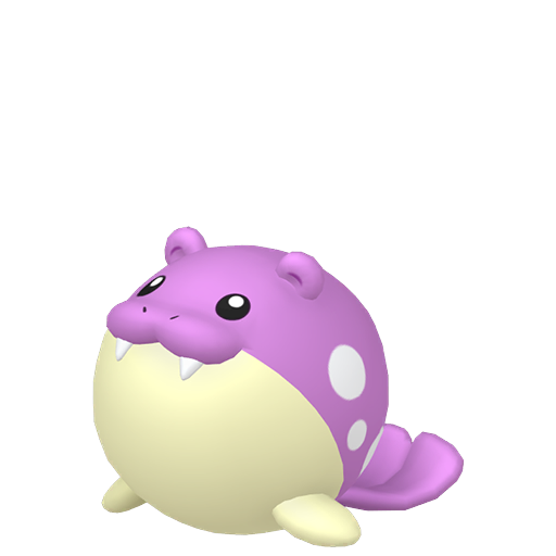 Spheal — duży render postaci w wariancie shiny