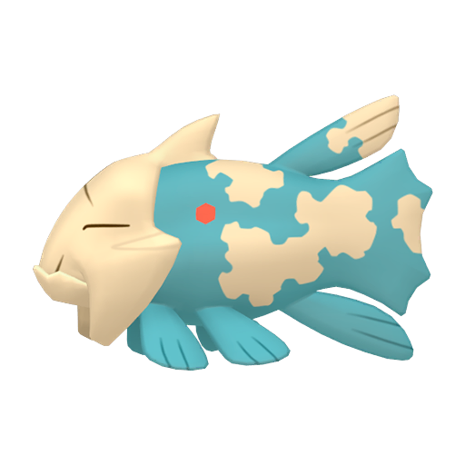 Relicanth — duży render postaci w wariancie shiny