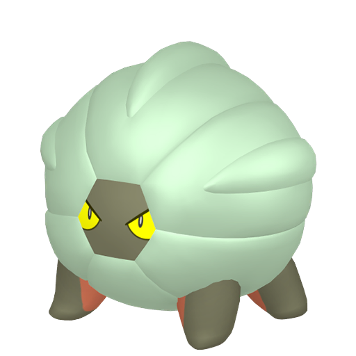 Shelgon — duży render postaci w wariancie shiny