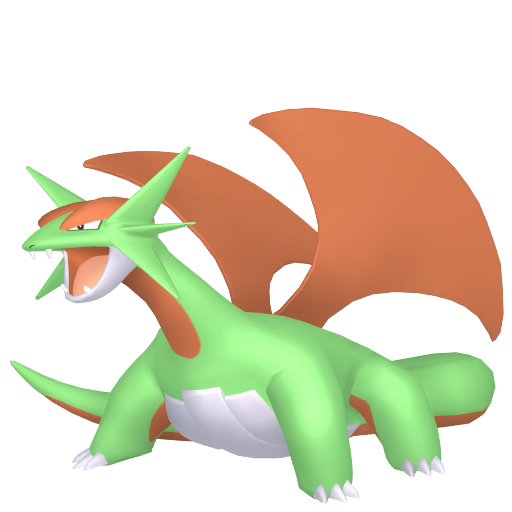 Salamence — duży render postaci w wariancie shiny