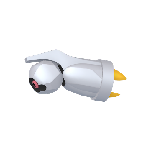 Beldum — duży render postaci w wariancie shiny