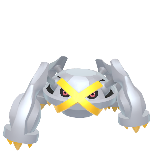 Metagross — duży render postaci w wariancie shiny