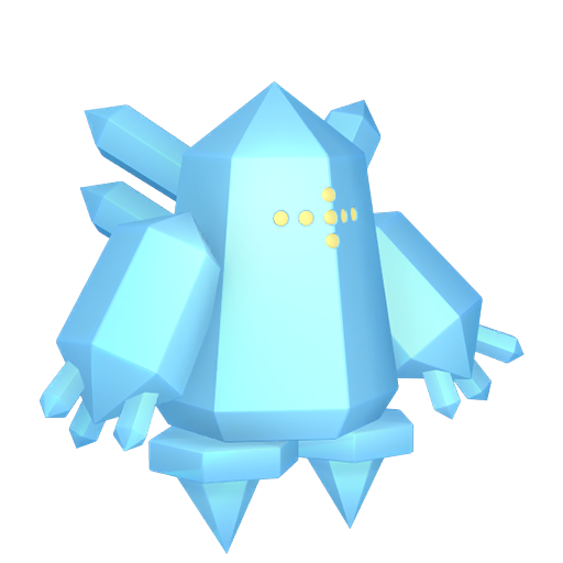 Regice — duży render postaci w wariancie shiny