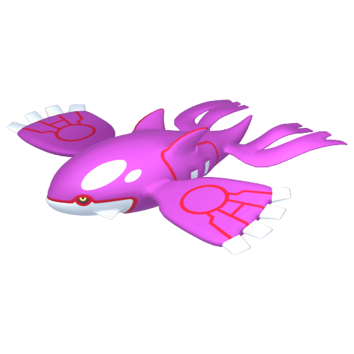 Kyogre — duży render postaci w wariancie shiny