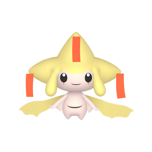 Jirachi — duży render postaci w wariancie shiny