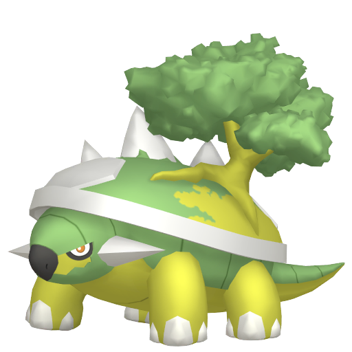 Torterra — duży render postaci w wariancie shiny