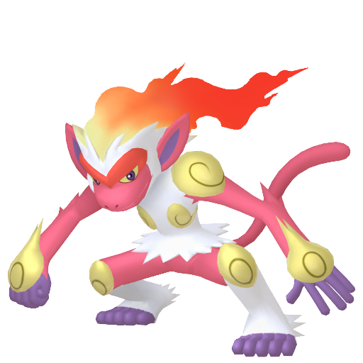 Infernape — duży render postaci w wariancie shiny