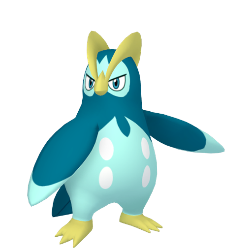 Prinplup — duży render postaci w wariancie shiny