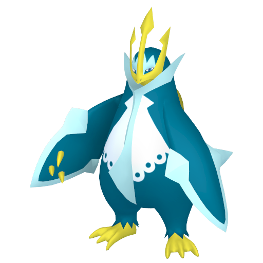 Empoleon — duży render postaci w wariancie shiny