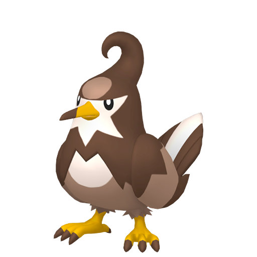 Staravia — duży render postaci w wariancie shiny