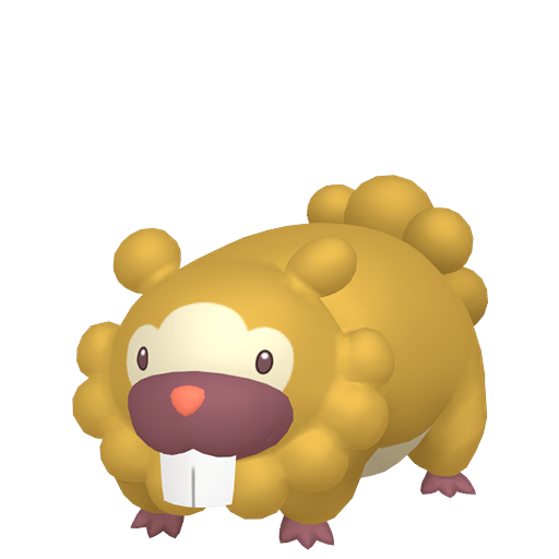 Bidoof — duży render postaci w wariancie shiny