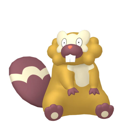 Bibarel — duży render postaci w wariancie shiny