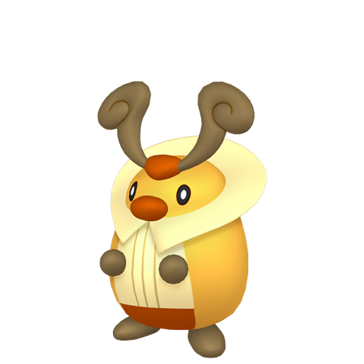Kricketot — duży render postaci w wariancie shiny