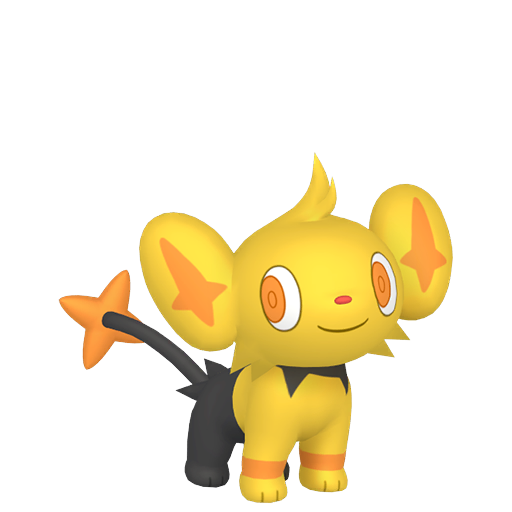 Shinx — duży render postaci w wariancie shiny