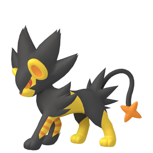 Luxray — duży render postaci w wariancie shiny